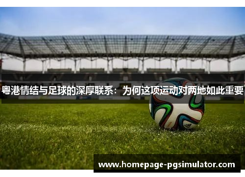 粤港情结与足球的深厚联系：为何这项运动对两地如此重要