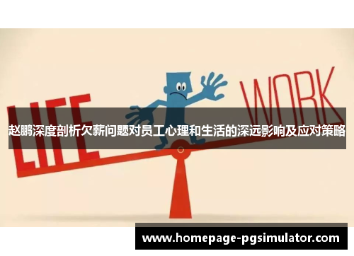 赵鹏深度剖析欠薪问题对员工心理和生活的深远影响及应对策略