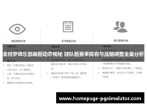 金特罗俱乐部最新动态揭秘 球队新赛季阵容与战略调整全面分析