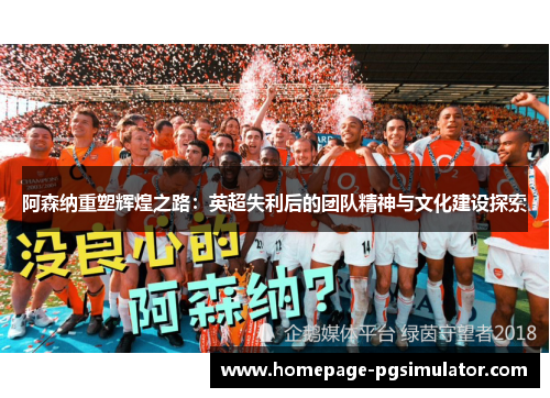 阿森纳重塑辉煌之路：英超失利后的团队精神与文化建设探索