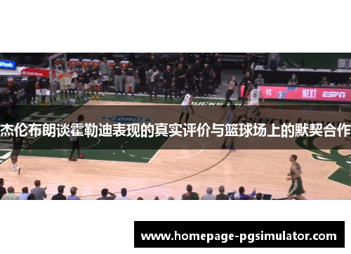 杰伦布朗谈霍勒迪表现的真实评价与篮球场上的默契合作